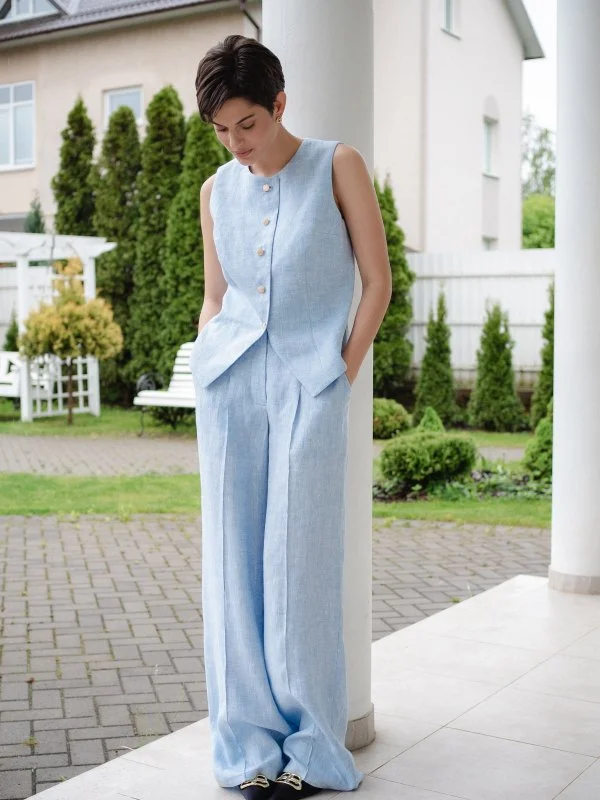 Брюки Dolce Lino цвет голубой - в фирменном магазине спортивной одежды Brillante.by