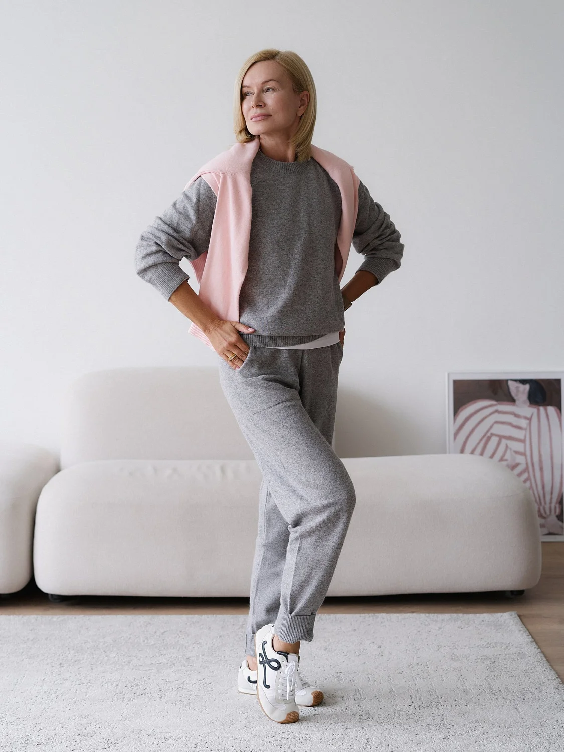 Костюм из ангоровой шерсти цвет СЕРЫЙ