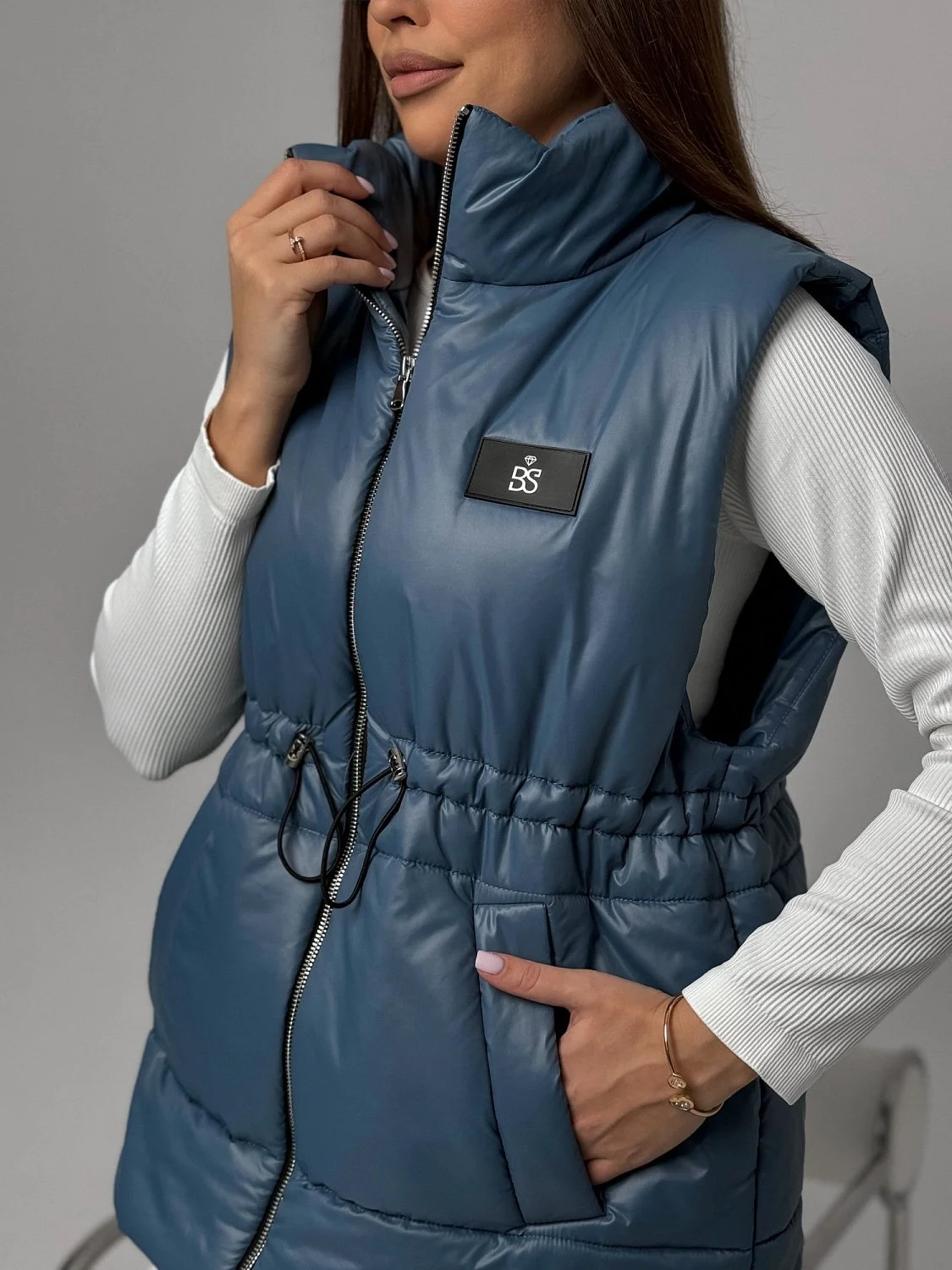 Безрукавка женская цвет Атлантика