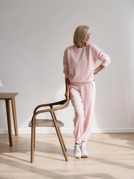 Костюм из шерсти ангоры цвет ПЕРСИКОВО-РОЗОВЫЙ - в фирменном магазине спортивной одежды Brillante.by