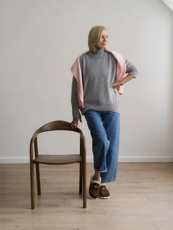 Купить Свитер из ангоровой шерсти цвет Серый в фирменном магазине спортивной одежды Brillante.by