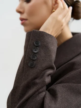 Купить Пальто-халат (шерсть/кашемир) цв. коричневый в фирменном магазине спортивной одежды Brillante.by