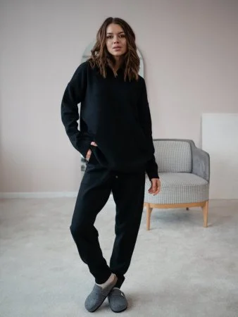 Купить Костюм Therm цвет ЧЕРНЫЙ (двойная вязка) в фирменном магазине спортивной одежды Brillante.by