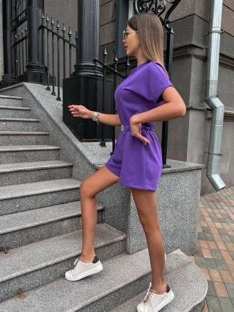 Купить Костюм женский с шортами Фиолетовый в фирменном магазине спортивной одежды Brillante.by