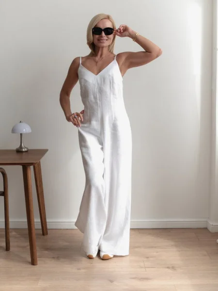 Комбинезон брючный цвет белый - в фирменном магазине спортивной одежды Brillante.by