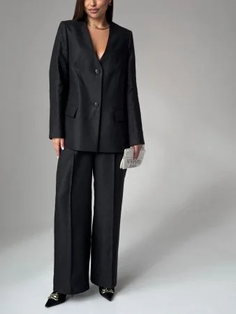 Купить Жакет без воротника цвет Черный в фирменном магазине спортивной одежды Brillante.by