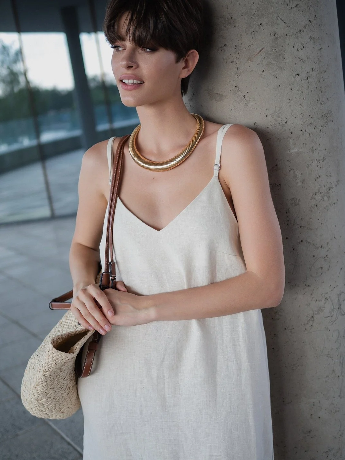 Платье комбинация цвет Сливочное масло