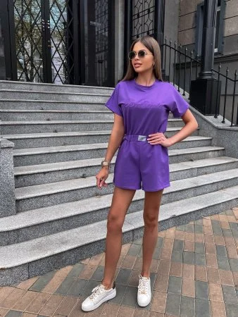 Купить Костюм женский с шортами Фиолетовый в фирменном магазине спортивной одежды Brillante.by