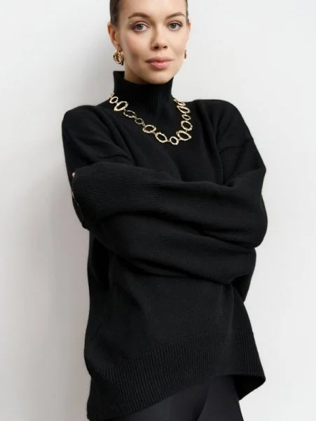 Свитер из ангоровой шерсти цвет Чёрный - в фирменном магазине спортивной одежды Brillante.by