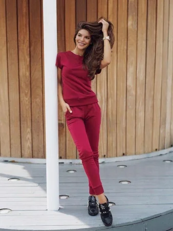 Купить Костюм женский цвет Марсала в фирменном магазине спортивной одежды Brillante.by