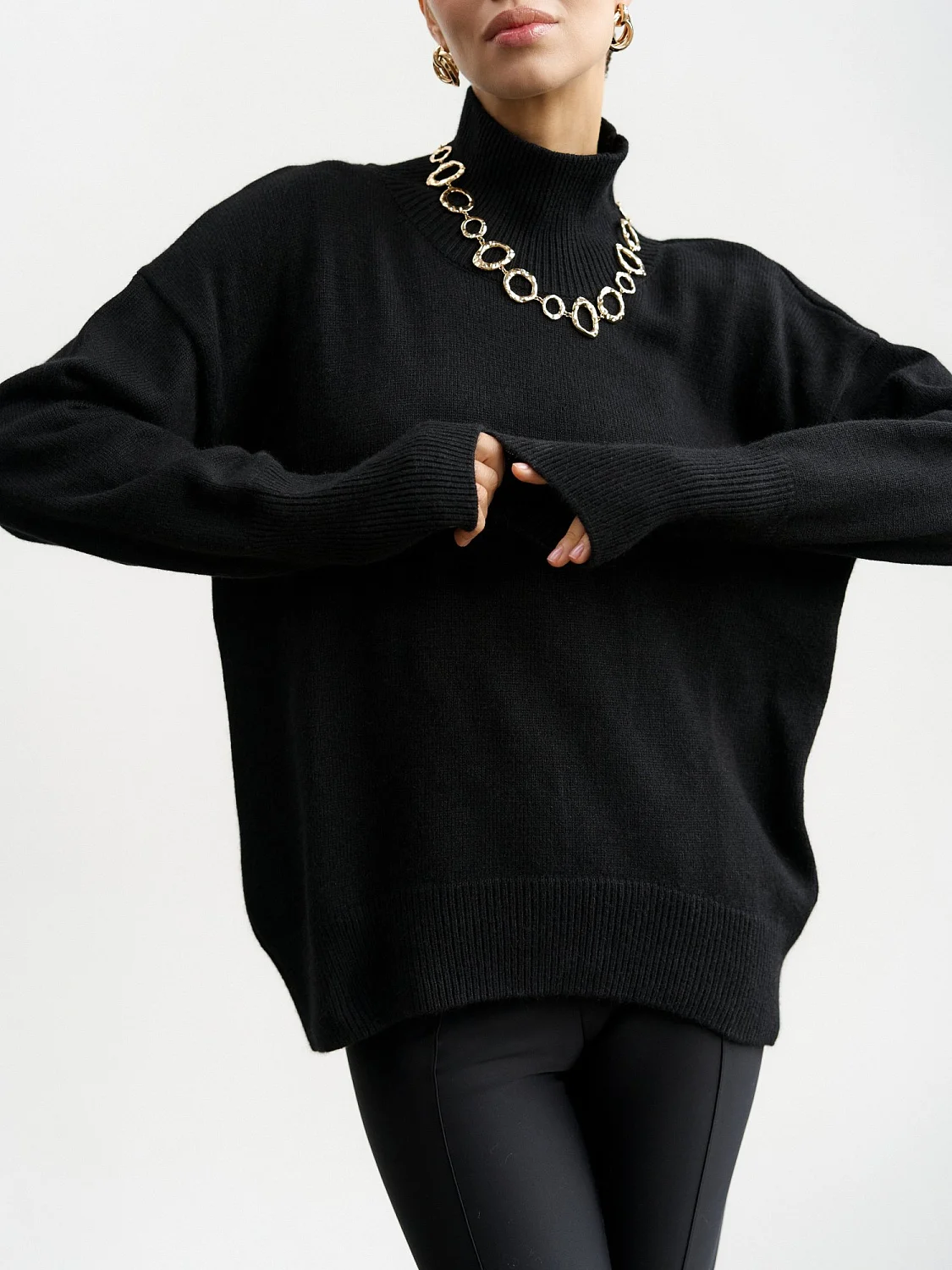 Свитер из ангоровой шерсти цвет Чёрный