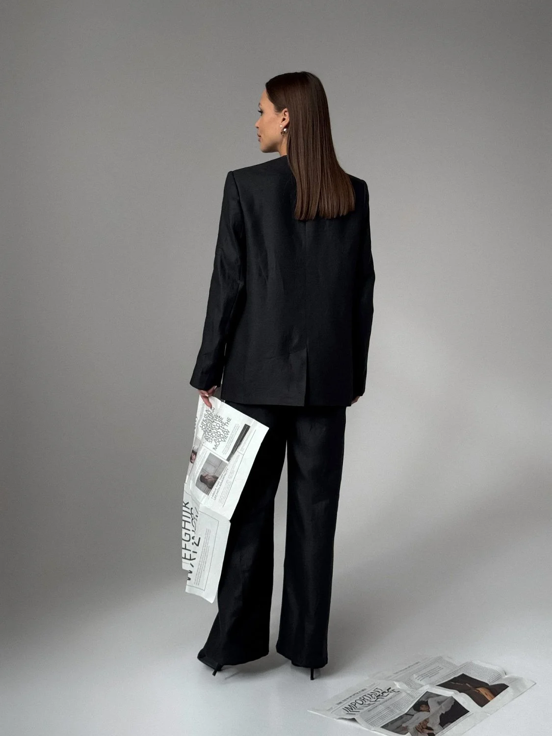 Жакет без воротника цвет Черный