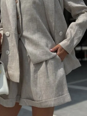 Купить Шорты с отворотом цвет натуральный в фирменном магазине спортивной одежды Brillante.by