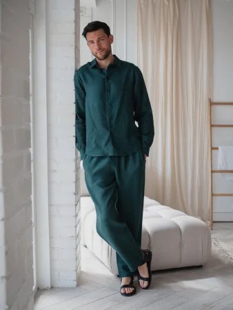 Купить Костюм рубашка, брюки цвет Изумруд  (можно купить отдельно) в фирменном магазине спортивной одежды Brillante.by
