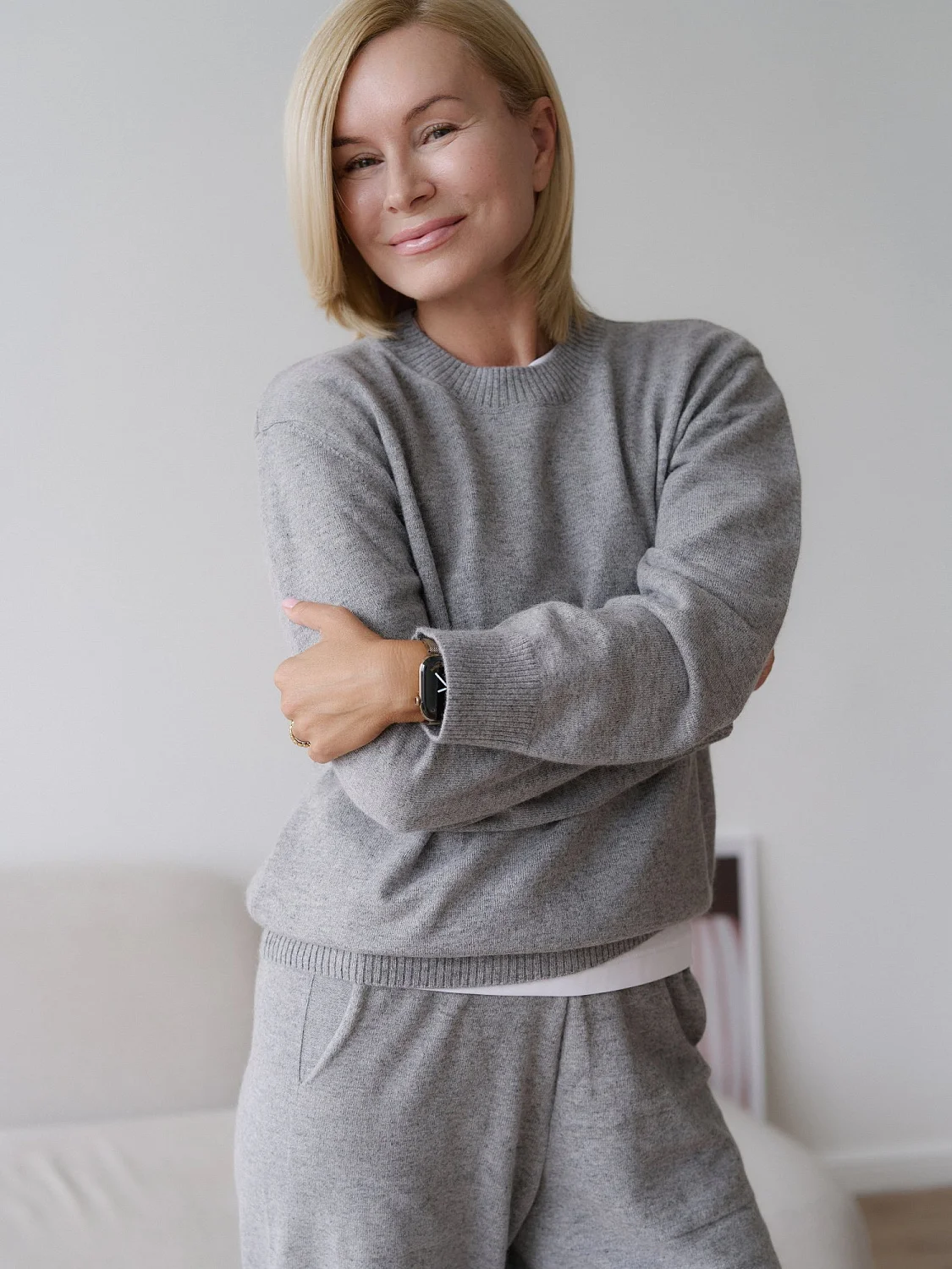 Костюм из ангоровой шерсти цвет СЕРЫЙ