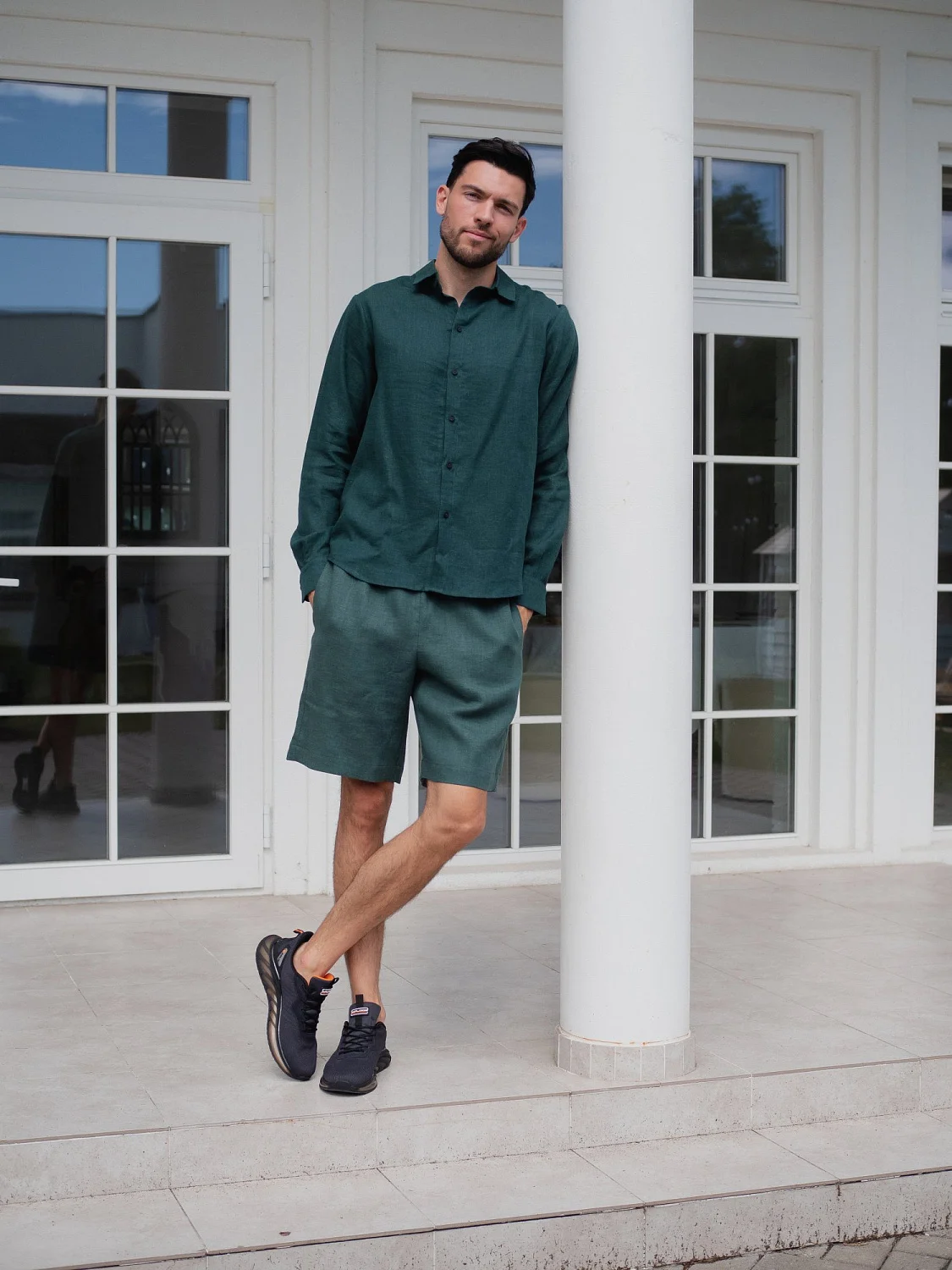 Костюм рубашка с шортами цвет Изумруд  (можно купить отдельно)