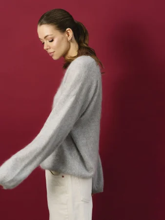 Купить Свитер кашемировый цв.серый меланж в фирменном магазине спортивной одежды Brillante.by