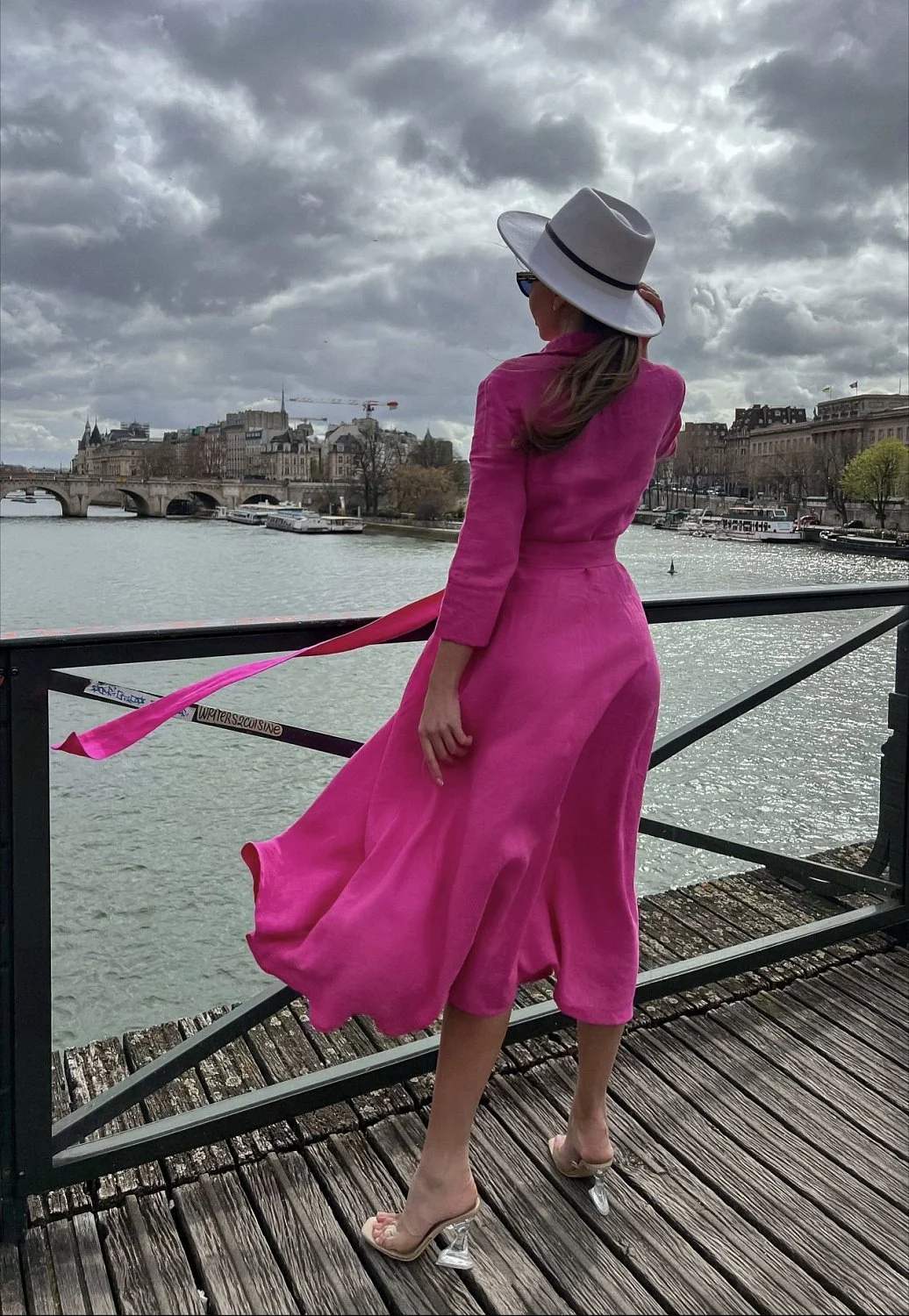 Платье халат цвет Фуксия