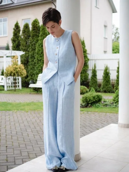 Брюки Dolce Lino цвет голубой - в фирменном магазине спортивной одежды Brillante.by