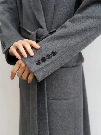 Купить Пальто-халат (шерсть 100%) цв.серый в фирменном магазине спортивной одежды Brillante.by