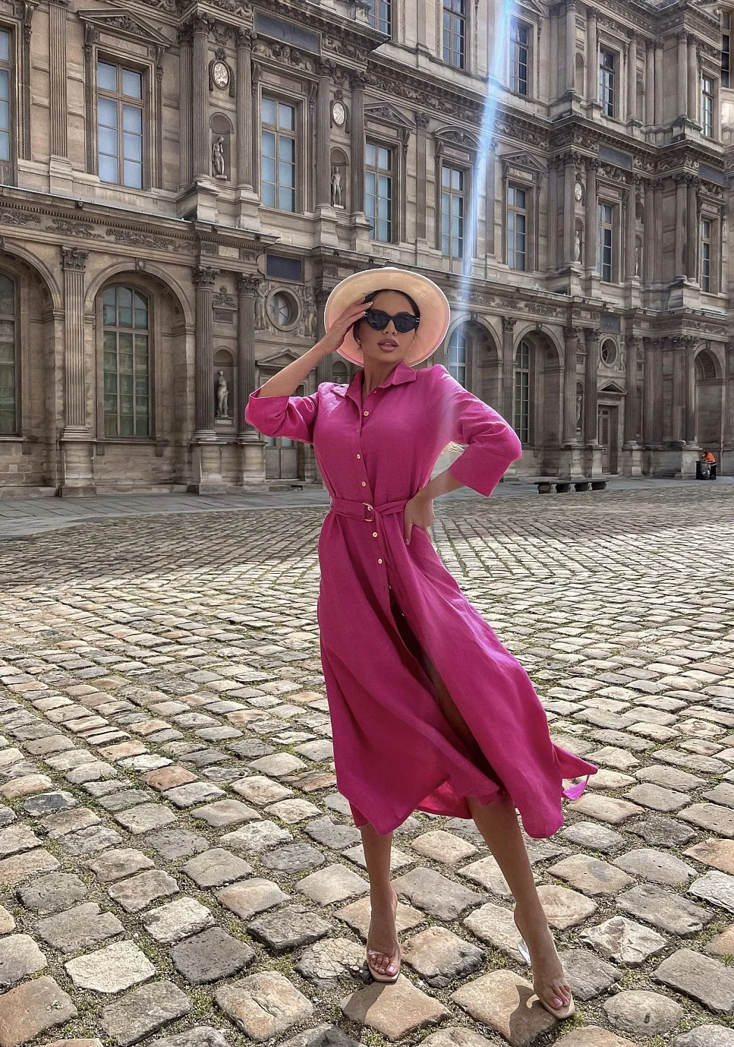 Платье халат цвет Фуксия