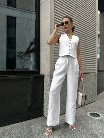 Купить Костюм с жилетом цвет Белый  (жилет и брюки можно купить отдельно) в фирменном магазине спортивной одежды Brillante.by