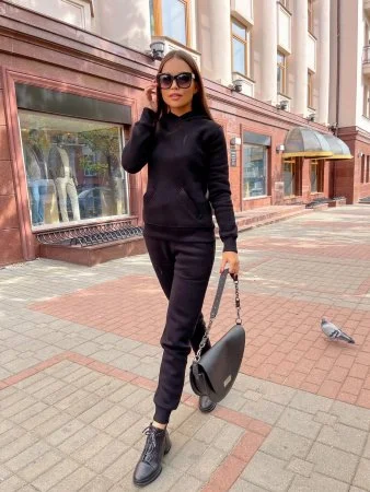 Купить Костюм спортивный женский цвет Черный в фирменном магазине спортивной одежды Brillante.by