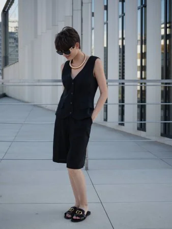 Купить Бермуды льняные цвет черный в фирменном магазине спортивной одежды Brillante.by