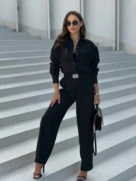 Брюки из льна цвет Черный - в фирменном магазине спортивной одежды Brillante.by