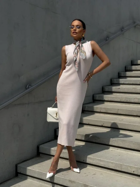 Платье трикотажное CHIC цв. нежный розовый - в фирменном магазине спортивной одежды Brillante.by