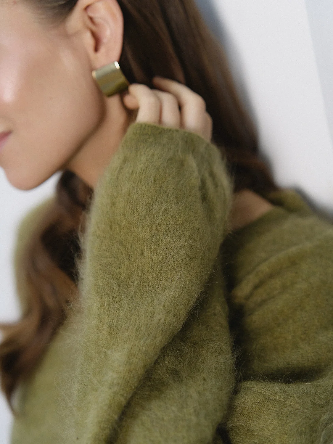 Свитер кашемировый цв.Оливка