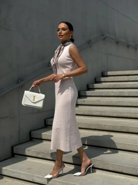 Платье трикотажное CHIC цв. нежный розовый - в фирменном магазине спортивной одежды Brillante.by