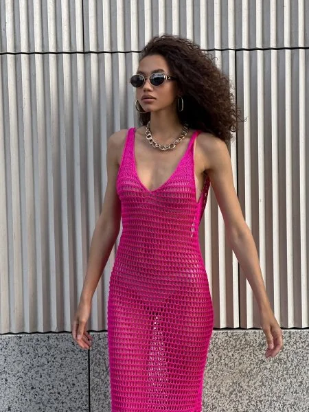 Туника пляжная цвет Неон Пинк - в фирменном магазине спортивной одежды Brillante.by