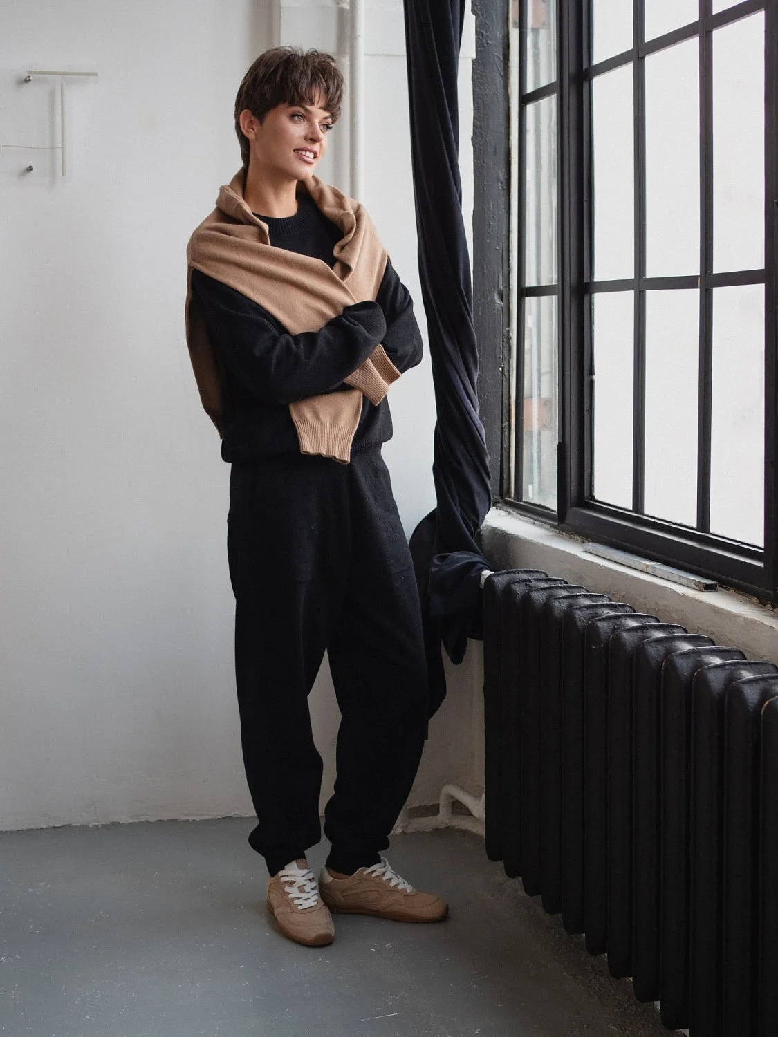 Костюм из ангоровой шерсти цвет ЧЕРНЫЙ