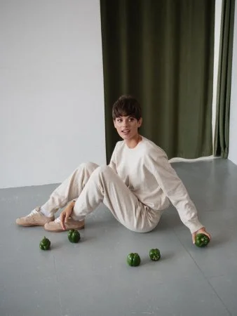 Купить Костюм из ангоровой шерсти цвет БЕЖЕВЫЙ МЕЛАНЖ в фирменном магазине спортивной одежды Brillante.by