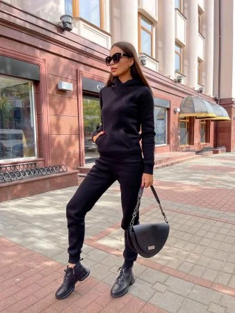 Купить Костюм спортивный женский цвет Черный в фирменном магазине спортивной одежды Brillante.by