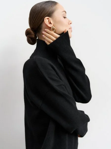 Свитер из ангоровой шерсти цвет Чёрный - в фирменном магазине спортивной одежды Brillante.by