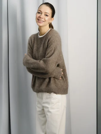 Купить Свитер кашемировый цв. Бежево-коричневый в фирменном магазине спортивной одежды Brillante.by