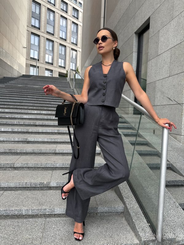 Костюм с жилетом цвет Графит (жилет и брюки можно купить отдельно) - в фирменном магазине спортивной одежды Brillante.by