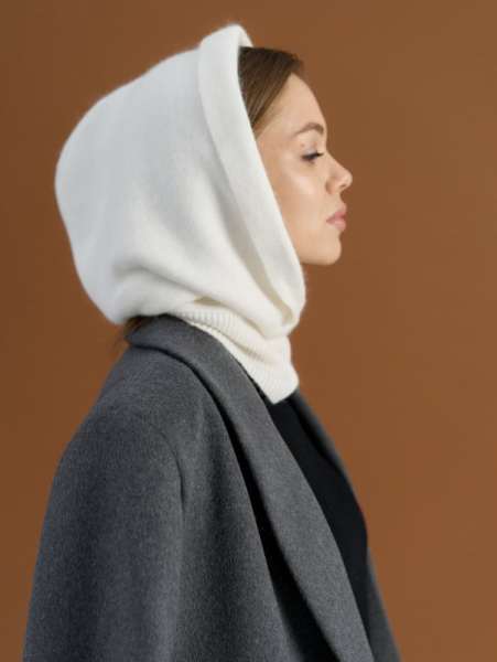 Капор ангоровый цвет Белый - в фирменном магазине спортивной одежды Brillante.by