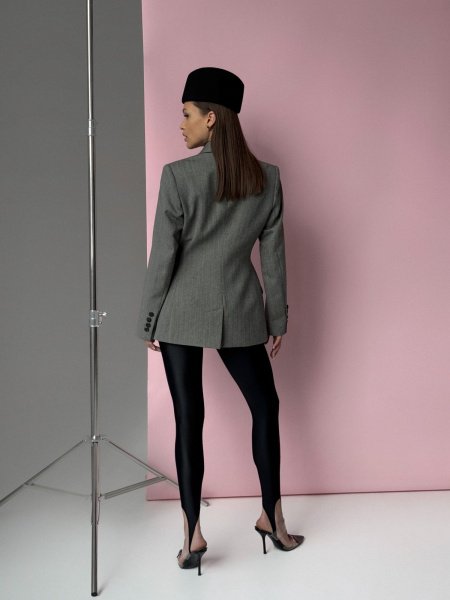 Жакет приталенный принт ёлочка - в фирменном магазине спортивной одежды Brillante.by