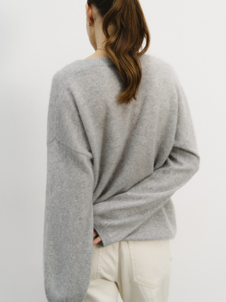 Свитер кашемировый цв.серый меланж - в фирменном магазине спортивной одежды Brillante.by