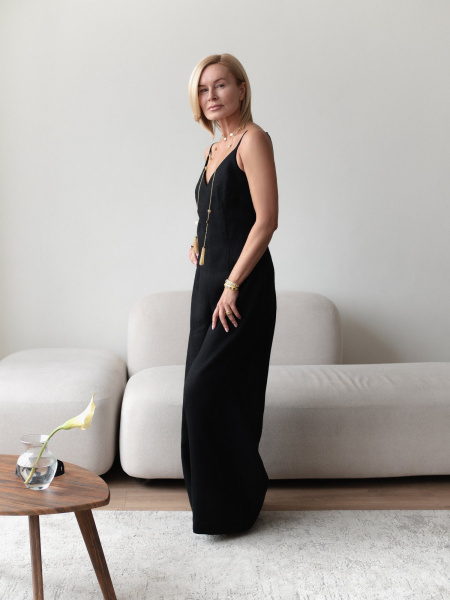 Комбинезон брючный цвет черный - в фирменном магазине спортивной одежды Brillante.by