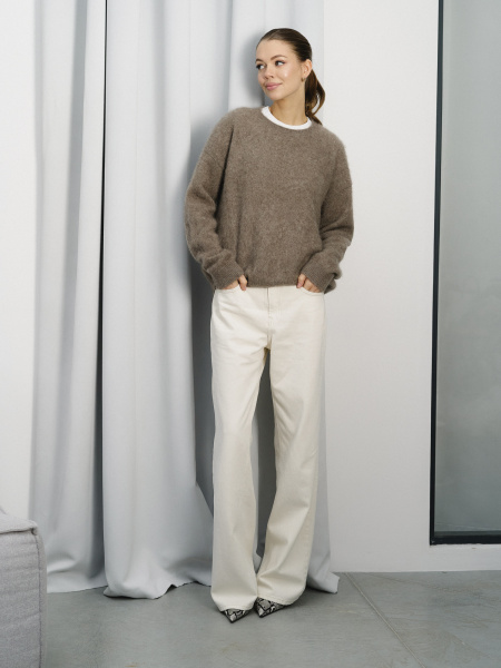 Свитер кашемировый цв. Бежево-коричневый - в фирменном магазине спортивной одежды Brillante.by