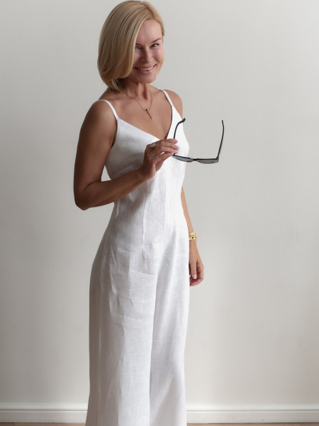 Комбинезон брючный цвет белый - в фирменном магазине спортивной одежды Brillante.by