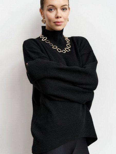 Свитер из ангоровой шерсти цвет Чёрный - в фирменном магазине спортивной одежды Brillante.by