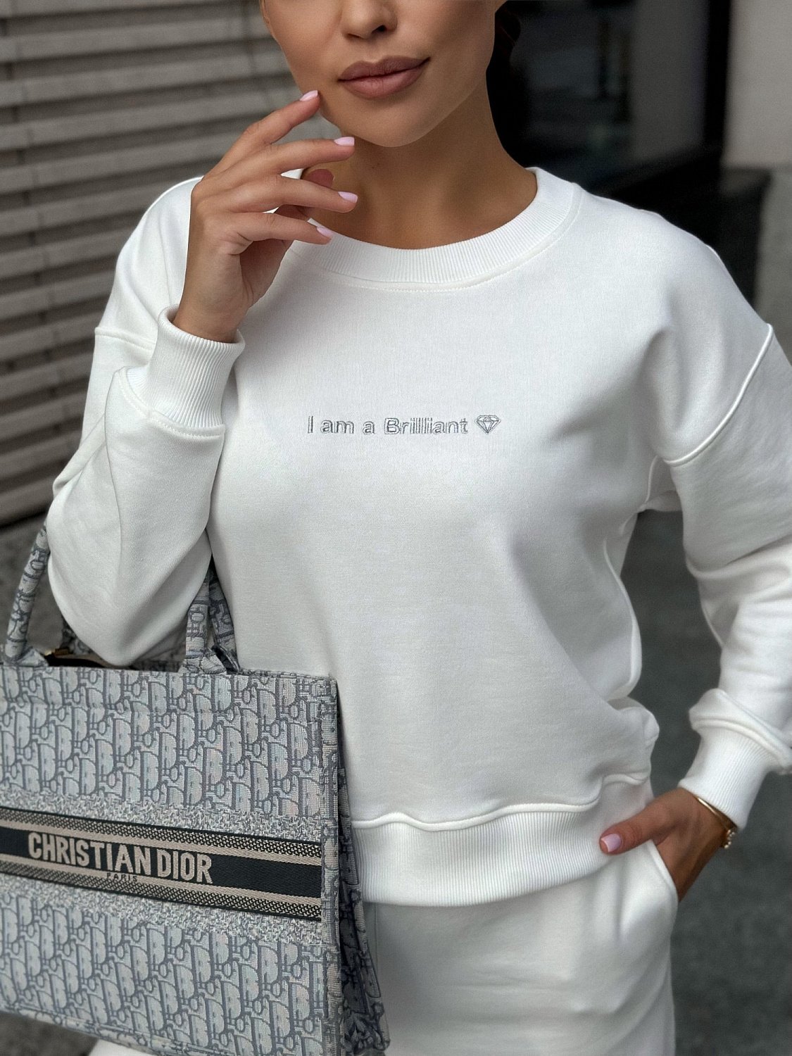 Костюм "I am a BRILLIANT" цвет Молочный