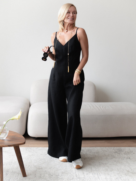 Комбинезон брючный цвет черный - в фирменном магазине спортивной одежды Brillante.by