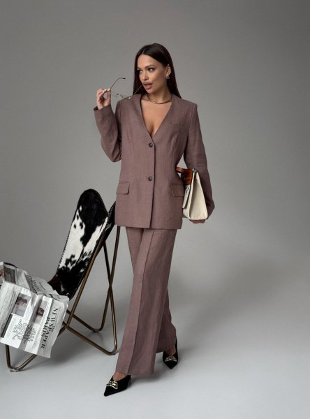 Костюмная группа двойка Style цв.сливочное какао (жакет и брюки можно купить отдельно) - в фирменном магазине спортивной одежды Brillante.by