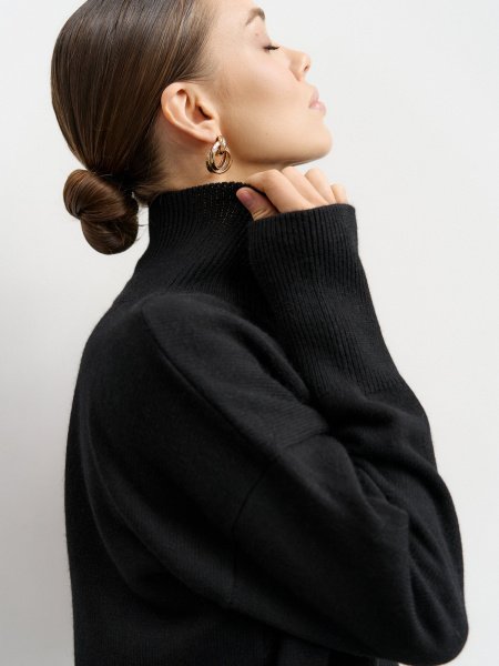 Свитер из ангоровой шерсти цвет Чёрный - в фирменном магазине спортивной одежды Brillante.by